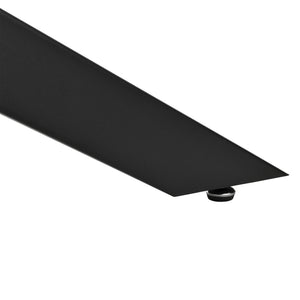 Pied de Table Oberau DIY avec Embouts de Protection 150 x 78 x 71 cm Noir Mat [en.casa]