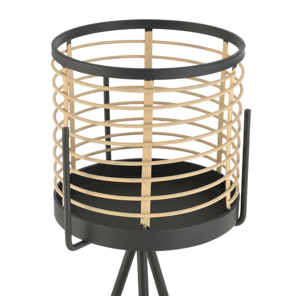 Lot de 2 Supports de Plante Lasne Noir Beige [en.casa]