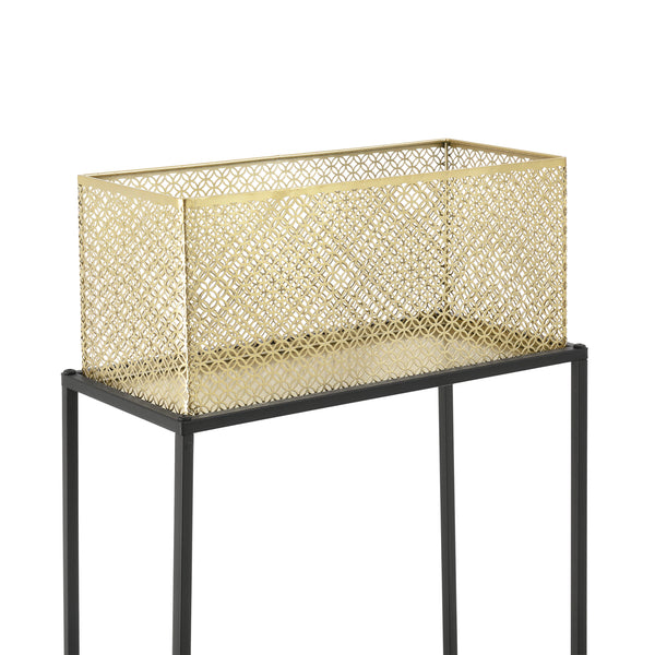 Lot de 2 Supports de Plante Anderlues Noir Laiton [en.casa]