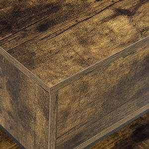 Bijzettafel Bjuv met lade 49x45x39 cm zwart en houtkleurig