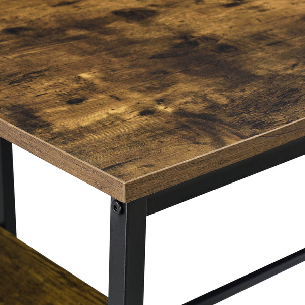 Bureau Vilhelmina 120x60x76,5 cm zwart en houtkleurig