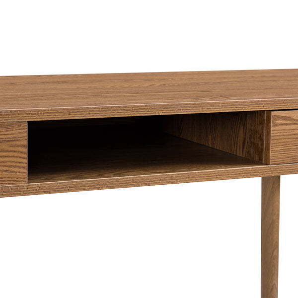 Bureau Habo 74 x 115 x 48 cm Effet Bois Foncé [en.casa]