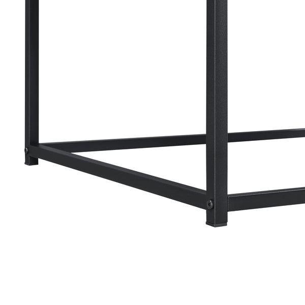 Table Basse Esbjerg 45 x 100 x 55 cm Noir Effet Bois Foncé [en.casa]
