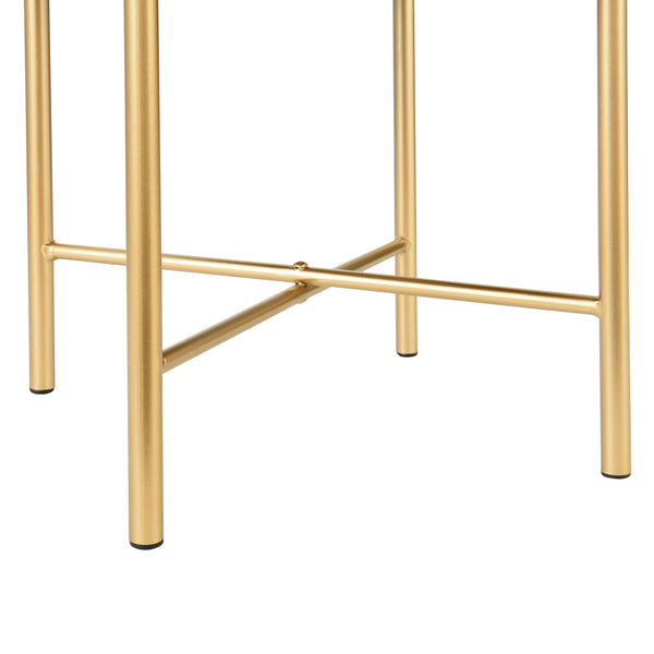 [en.casa] Krukje Kungälv rond 44xØ35 cm zwart en messing