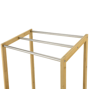 Porte-Serviettes sur Pied Kautokeino en Bambou 51 x 31 x 85 cm [en.casa]