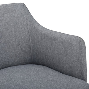 [en.casa] Fauteuil eetkamerstoel Krakau set van 2 donkergrijs zwart