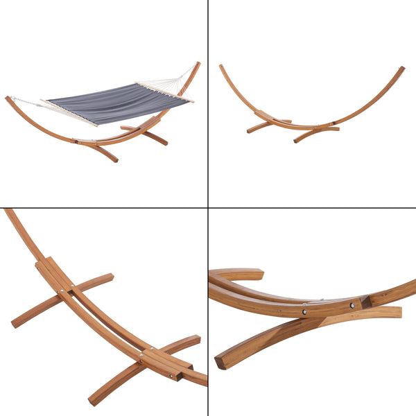 [en.casa] Hangmat met standaard Langadia 415x120x125 cm