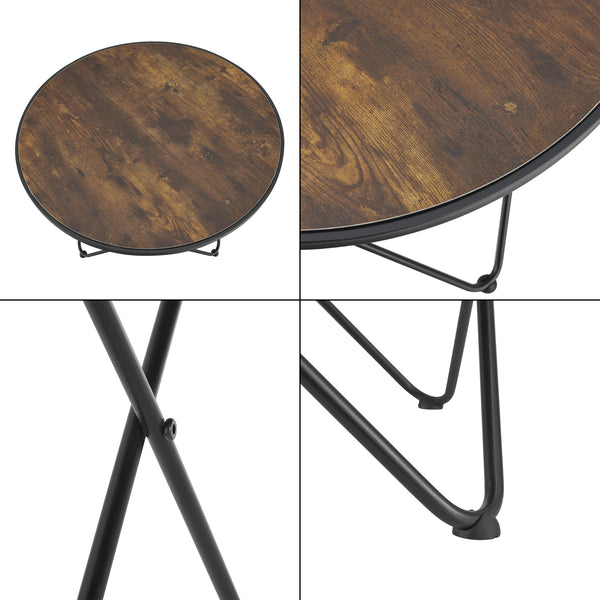 Table basse Goskamark ronde acier 80 x 50 cm [en.casa]