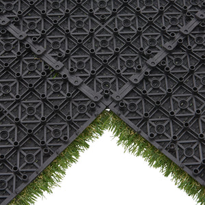 Set de 11 dalles emboîtables de gazon artificiel Wiesloch ca. 1m² 30 x 30 x 2,2 cm [en.casa]
