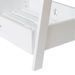 Garde-robe pour enfant Laxe avec compartiment de rangement 126 x 73 x 43 cm blanc [en.casa]