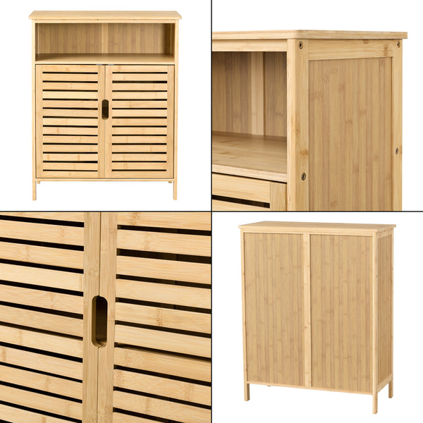 Badkamerkast Eslöv bamboe 81x65,5x31 cm houtkleurig