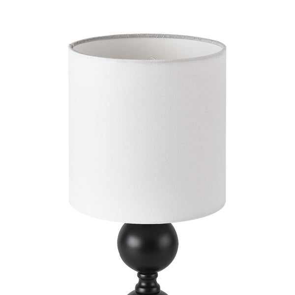 Lampe de bureau Wrexham E14 en métal 40 cm noir et blanc [lux.pro]