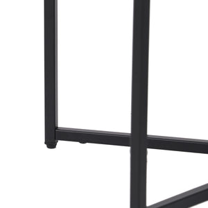 Set de 2 tables basses Heinola à bord haut de tailles différentes noir mat [en.casa]