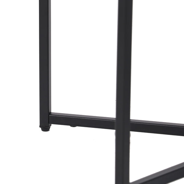 Set de 2 tables basses Heinola à bord haut de tailles différentes noir mat [en.casa]