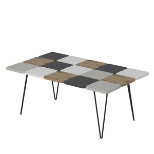Table basse rectangulaire Give à pieds épingle à cheveux multicolore [en.casa]