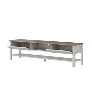 [en.casa] TV meubel Hashøj Eiken 161x35,5x42 cm wit antiek en Eiken