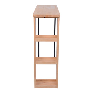 [en.casa] Bartafel Nørager met plank 89,5x90x29 cm houtkleurig en zwart