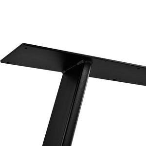 Set de 2 pieds de table Lyngby triangulaires en acier 72 x 55 x 6 cm [en.casa]