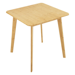 [en.casa] Eettafel Närpes bamboe 70x70x75 cm houtkleurig