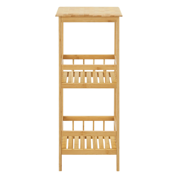 [en.casa] Staand rek Pyhäjärvi bamboe 79x33x33 cm houtkleurig