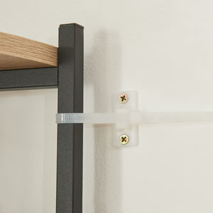 [en.casa] Plantenstandaard Ulfborg 160x30x30 cm houtkleurig en zwart