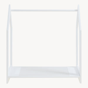 [en.casa] Kledingrek Langeskov 78x75x35 cm wit en houtkleurig