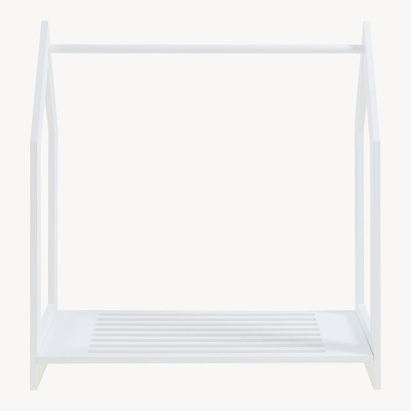 [en.casa] Kledingrek Langeskov 78x75x35 cm wit en houtkleurig