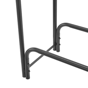 [casa.pro] Metalen brandhout rek houtopslag 124x124x34,5 cm zwart
