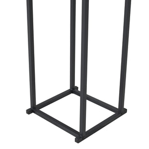 Range-bûches Tibro en acier 35 x 35 x 120 cm noir [en.casa]