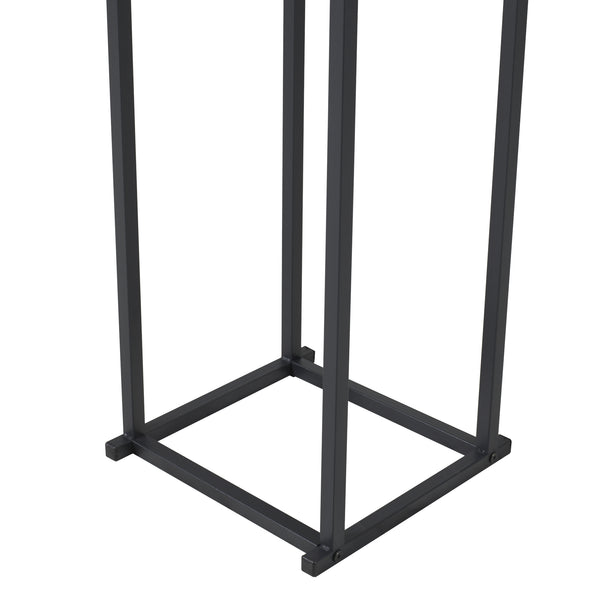 Range-bûches Tibro en acier 35 x 35 x 120 cm noir [en.casa]