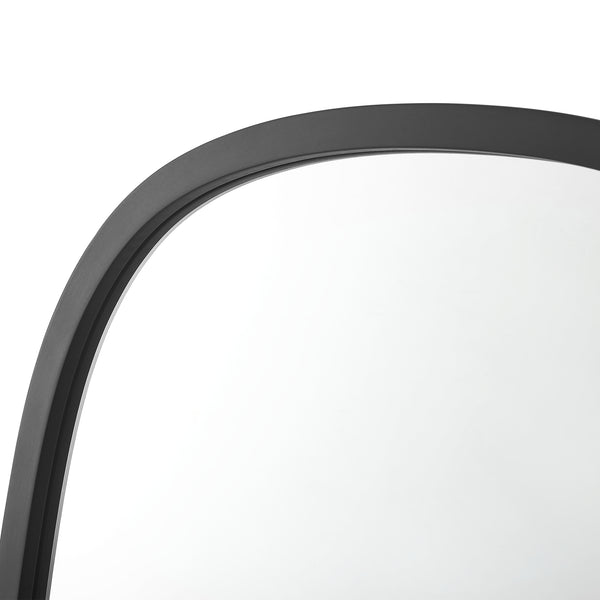 Miroir mural Copertino ovale 70 x 50 cm noir mat [en.casa]
