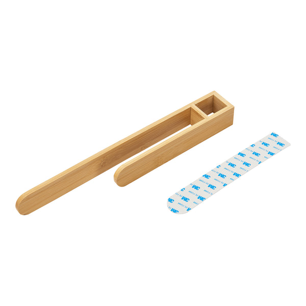 [en.casa] Handdoekrek Tønsberg voor wandmontage 38x5x4 cm bamboe