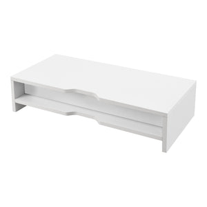 [en.casa] Monitorstandaard Ruovesi verhoger 12x51x25 cm wit