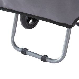 Chariot de courses Nørre 36 litres 93 x 32 x 30 cm gris foncé / noir [en.casa]