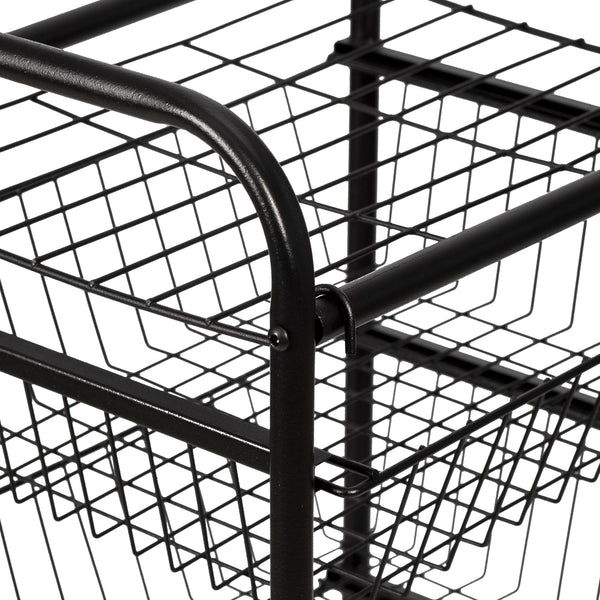 [en.casa] Keukentrolley Rudbjerg 87x41x31,5 cm zwart