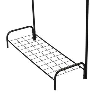[en.casa] Kledingrek Vallø met plank metaal 145x88,5x34,5 cm zwart