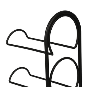 [en.casa] Wijnrek Anchamps metaal 43,5x11,5x21 cm zwart