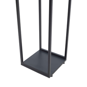 [en.casa] Brandhout rek Tornved houtopslag 35x35x120 cm zwart
