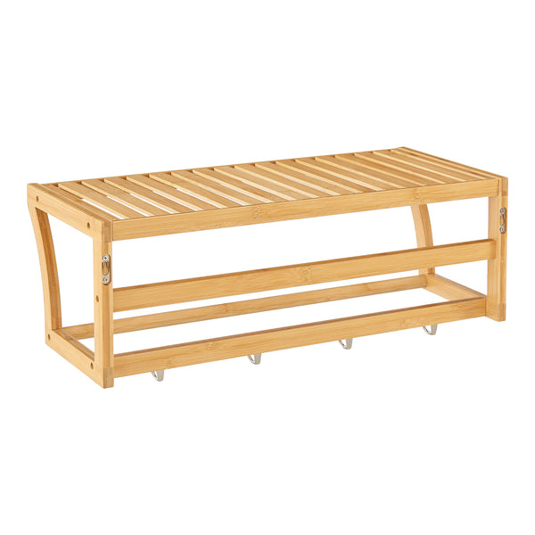 [en.casa] Badkamerrek Langeland wandmontage 20,5x59,5x25,5 cm bamboe