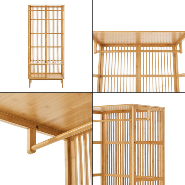 [en.casa] Halmeubel Vemb 185x80x45 cm bamboe
