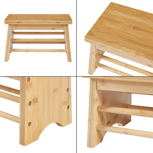 [en.casa] Opstapje Ryslinge 33x21,5x20 cm bamboe max 100 kg