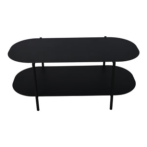 Table basse Enebakk acier 112 x 62 x 41 cm noir mat [en.casa]