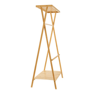 [en.casa] Bamboe kledingrek Horten 140x90x45 cm houtkleurig
