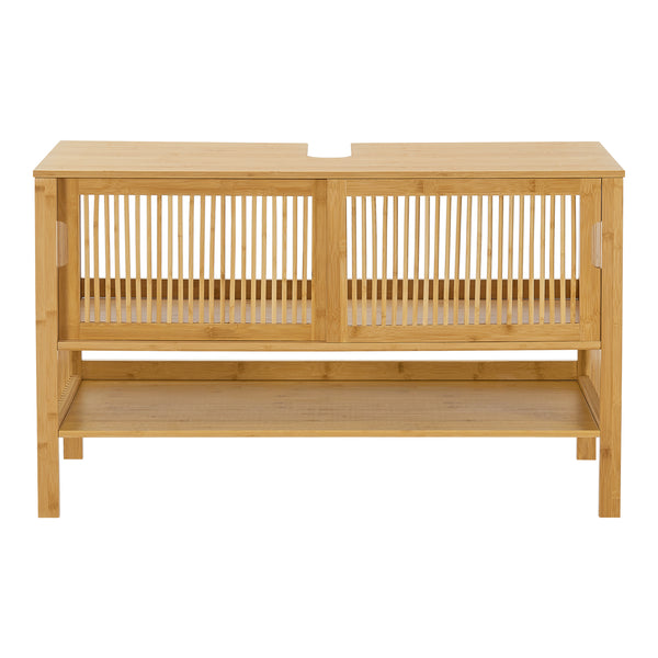 Meuble sous lavabo Hvaler bambou 60 x 100 x 45 cm naturel [en.casa]