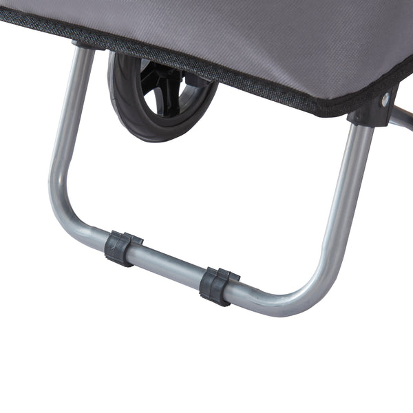 [en.casa] Boodschappentrolley Aaby 95,5x35x29 cm donkergrijs en zwart