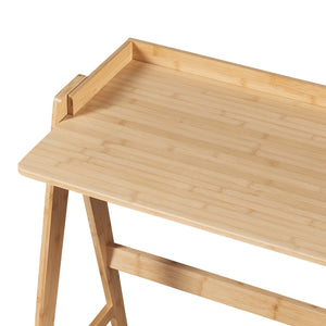 Bureau Härryda bambou 123 x 53 x 80 cm naturel [en.casa]