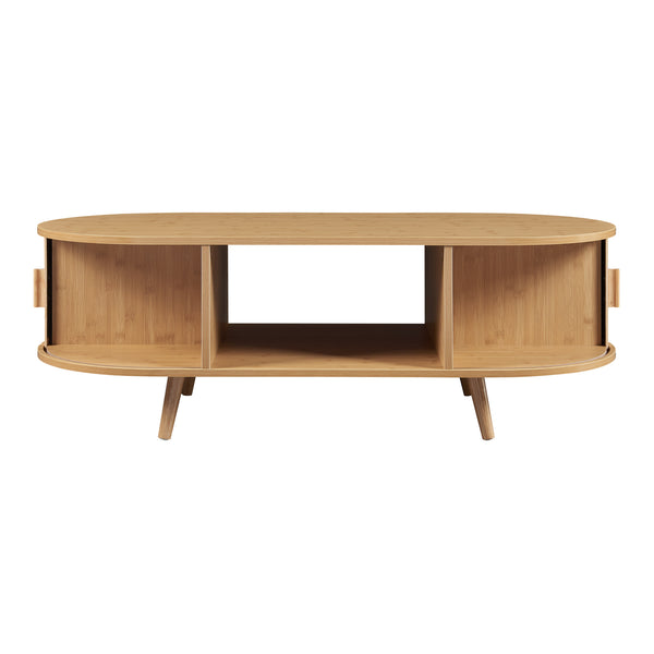 Table basse Nordkapp bambou 120 x 55 x 40 cm naturel [en.casa]