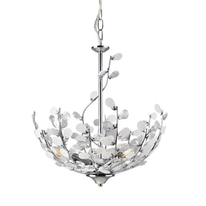 Hanglamp Ampthill met kunstkristallen 3xE14 chroomkleurig lux.pro