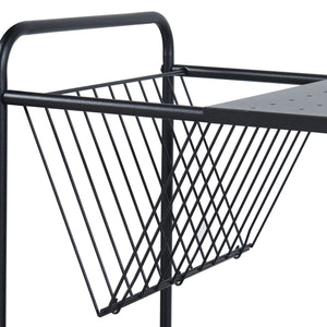 [en.casa] Keukentrolley Austrheim 75x50x33 cm zwart