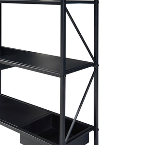 Étagère à fleurs Berkelland métal 66 x 60 x 20 cm noir [en.casa]
